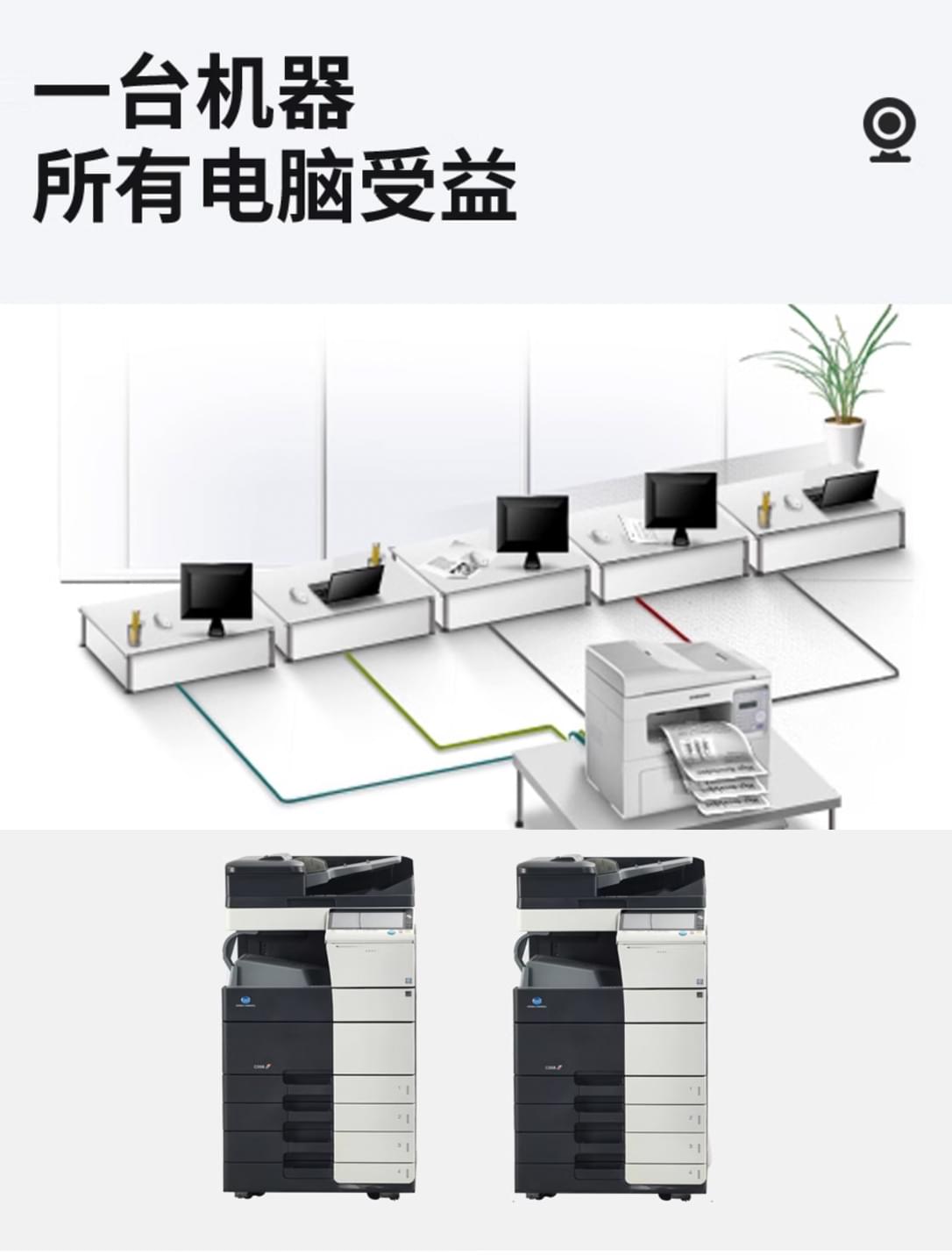 柯美c750 364e A3高速一体办公大型打印机彩色复印机