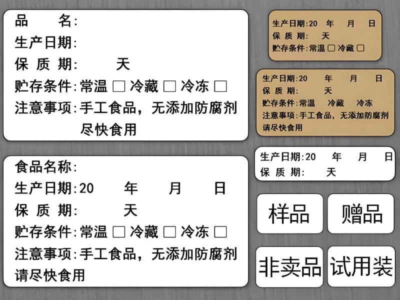 食品标签定制服务